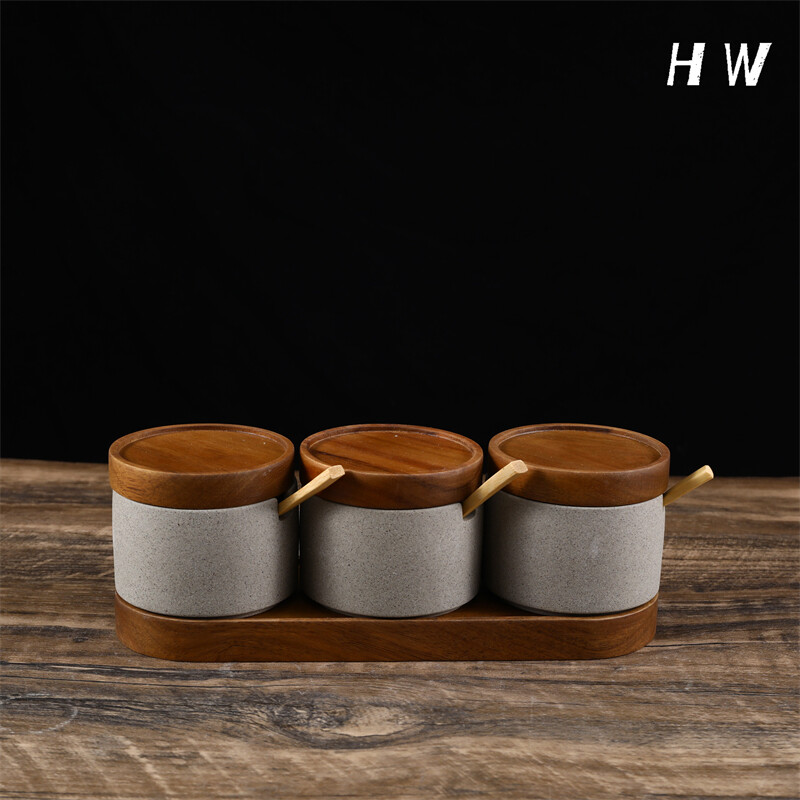 Ceramic Spice Jar Set, Kitchen Spice Jar Set, Spice Jar With Bamboo Lid, China Bulk Spice Jar, China Spice Jar Set