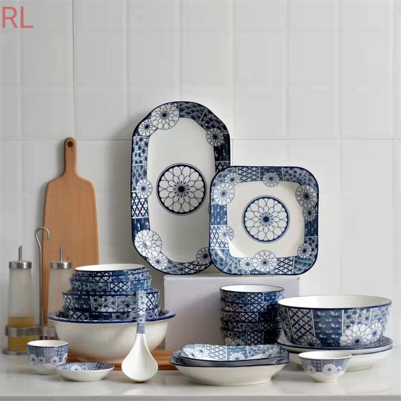 Chinese Style Dinnerware Sets, Chinese Style Dinnerware, Blue And White Ceramic Dinnerware, Wholesale Fine China Dinnerware