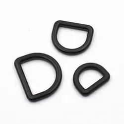 Handbag hardware black small aluminum triangle d ring for bag strap