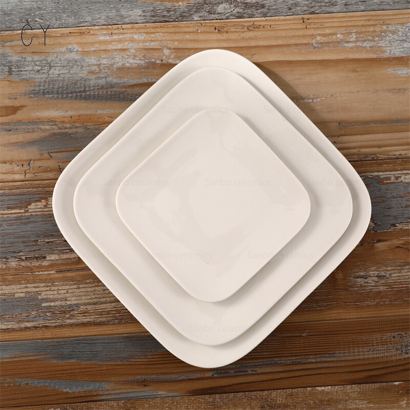 Factory Outlet Everyday Rectangle Porcelain Plates Set