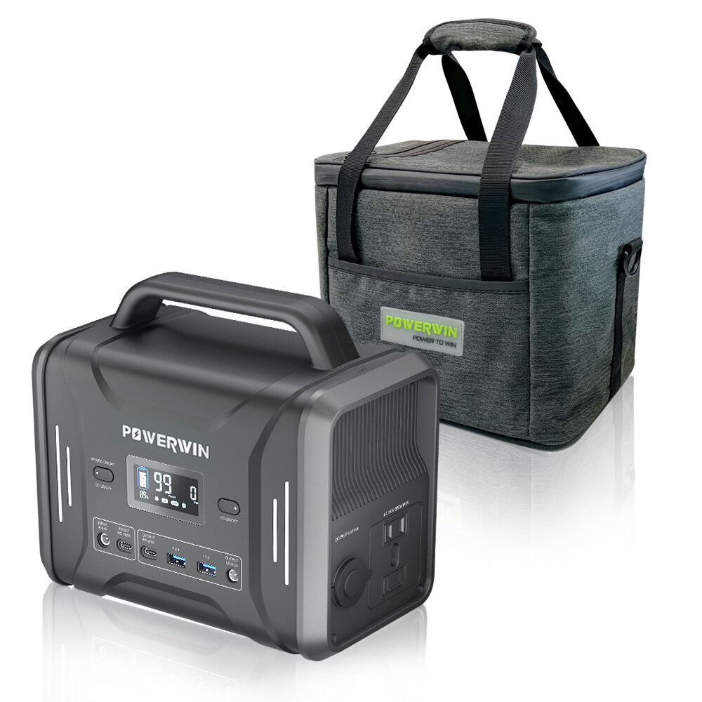 Combo POWERWIN Carrying Case Compatible with POWERWIN Solar Generator Outdoor Set, Storage Bag IP65 Dustproof Waterproof