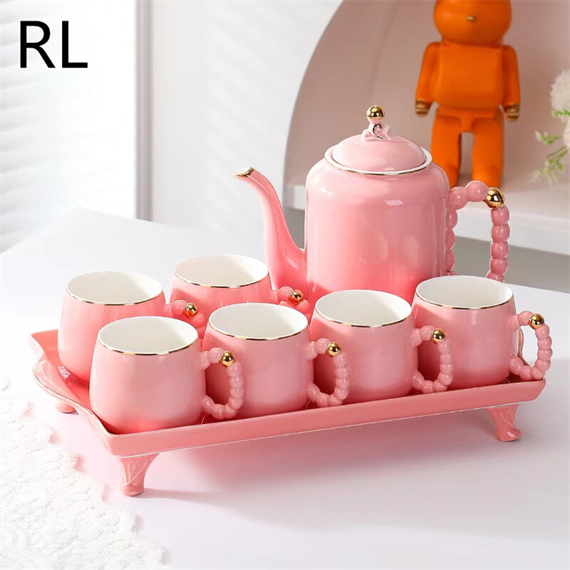 Wholesale Luxury Porcelain Tea Set with Pearl Handle