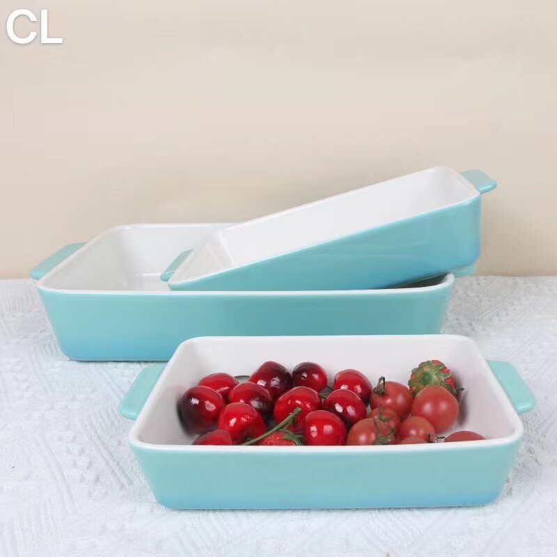 baking pan set,oven baking dish,ceramic rectangular baking dish