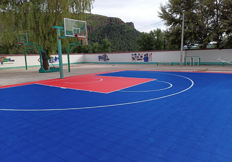 What can I use instead of concrete for outdoor basketball court?  