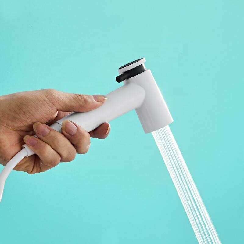 Bottom Thermostatic Digital Display Shower Set Plating With White Color