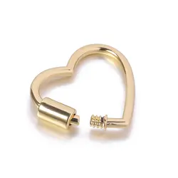 Heart Shape Spring Opening Buckle Keychain Simple All Match DIY Bag Decorating Closure Trigger Clip Ring Accessory