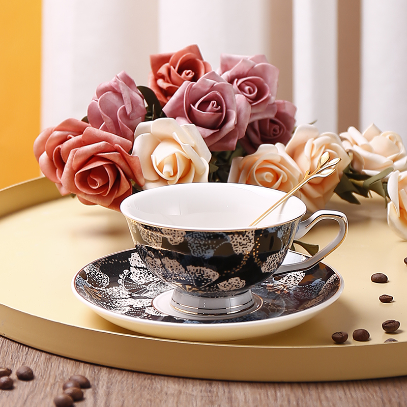 Factory Direct Fancy China Coffee Tea Cup Set with Spoon