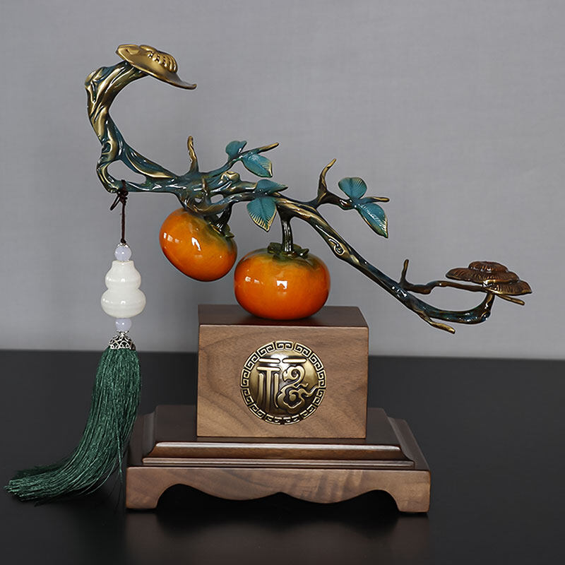 Good luck persimmon artefacts decoration brass craft