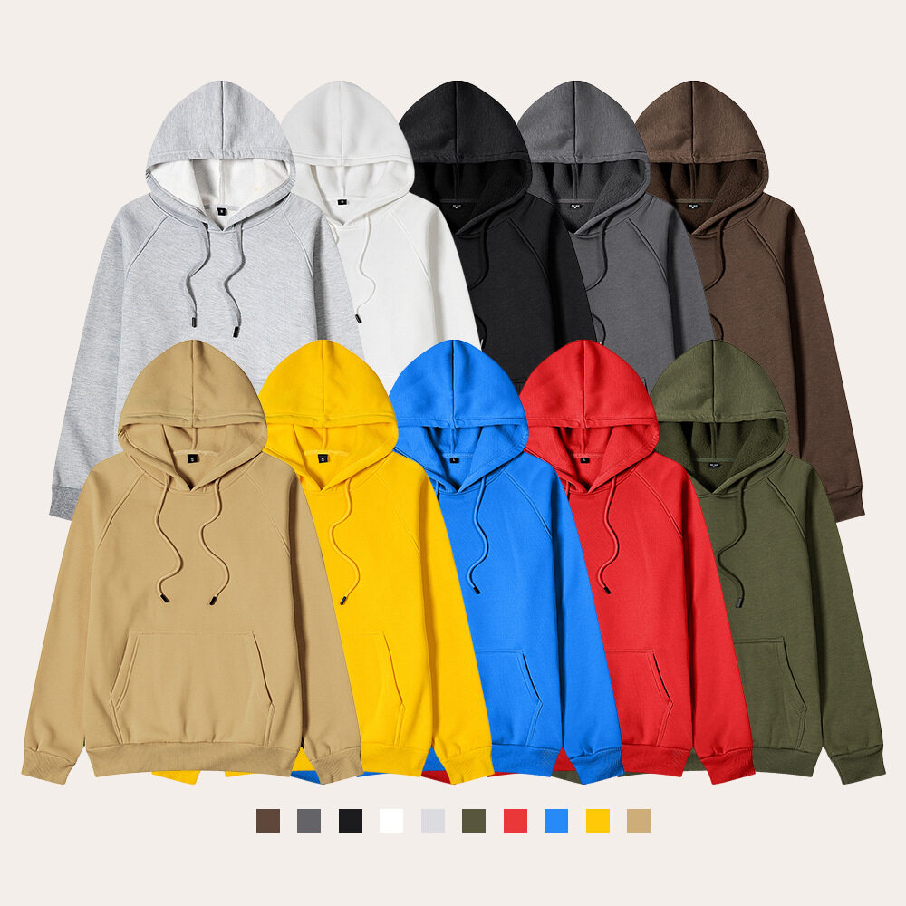 Plus Size 240gsm Fleece Plain Hoodie