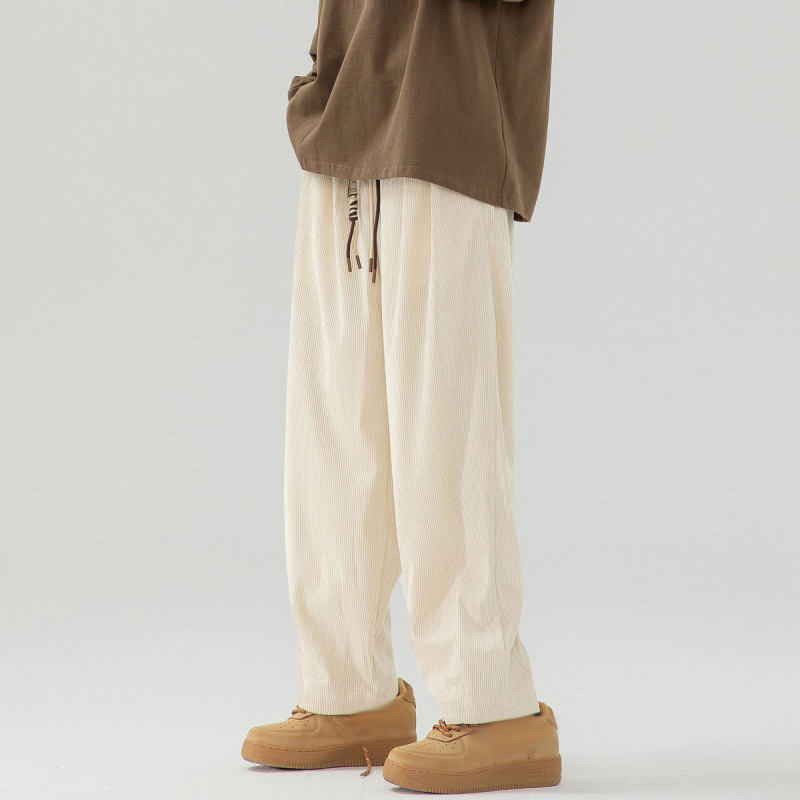 Elastic-Waist Corduroy Pants