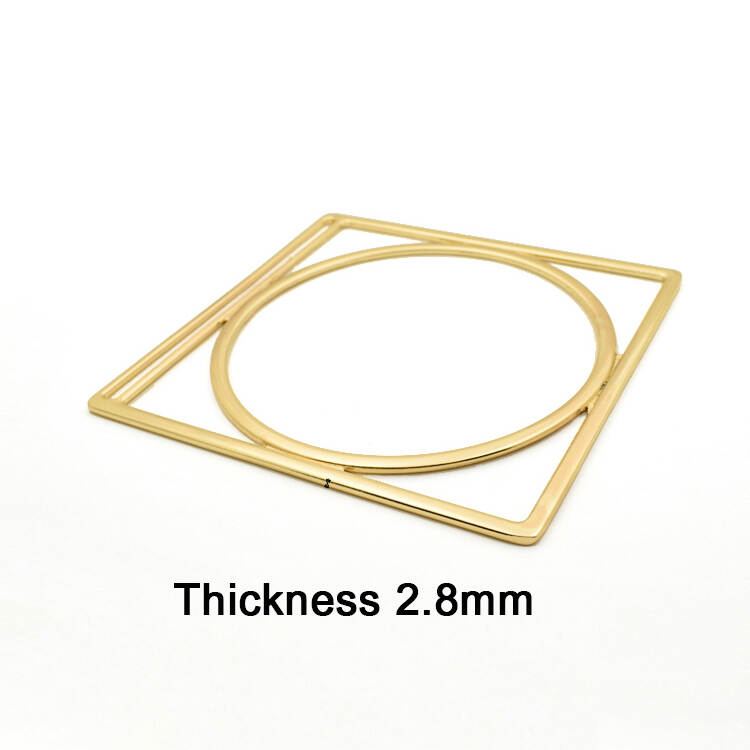 Bag handle hardware purse accessories square shaped metal handle