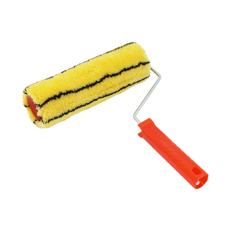 yellow stripe paint roller brush