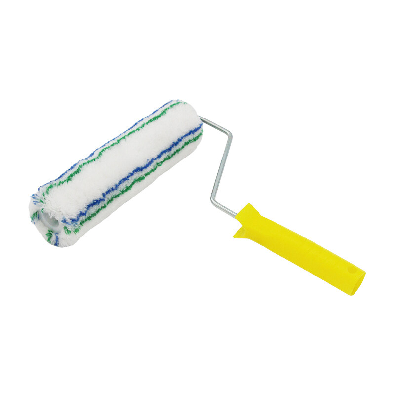 Two-tone striped yellow handle Paint roller