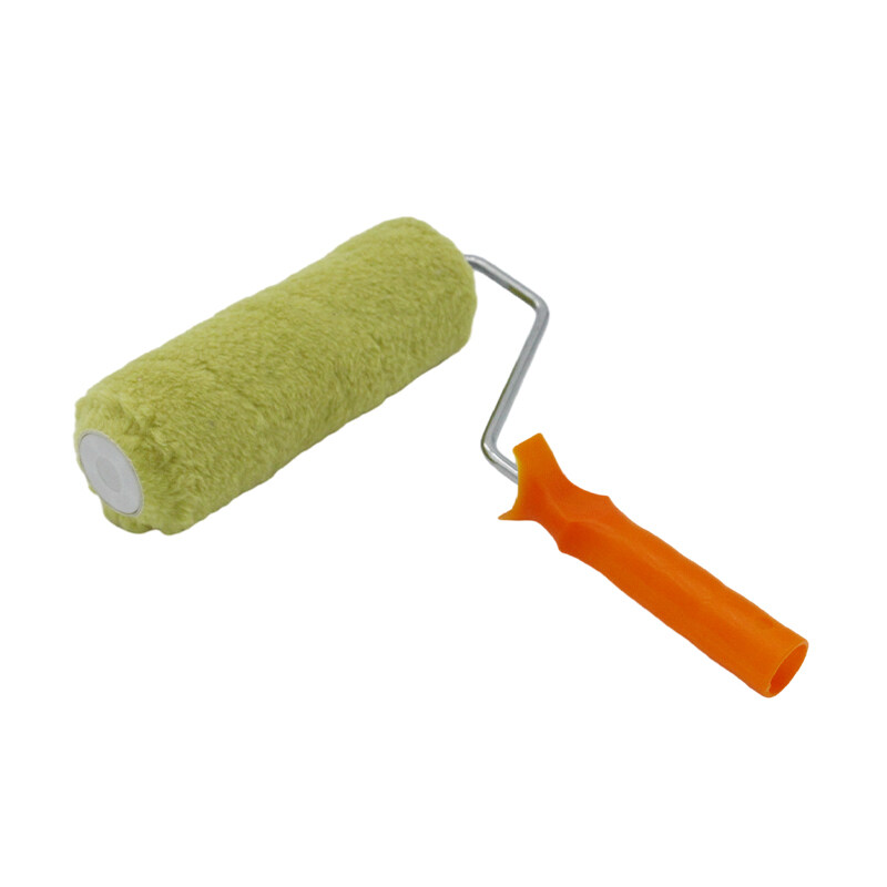 green 9 inch acrylic brush plastic handle paint roller