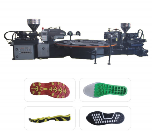 ENERGY-SAVING 2-COLOR PLASTIC SOLEIN JECTION MOLDING MACHINE