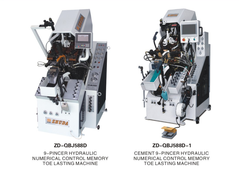 9-PINCER HYDRAULIC NUMERICAL CONTROL MEMORY TOE LASTING MACHINE