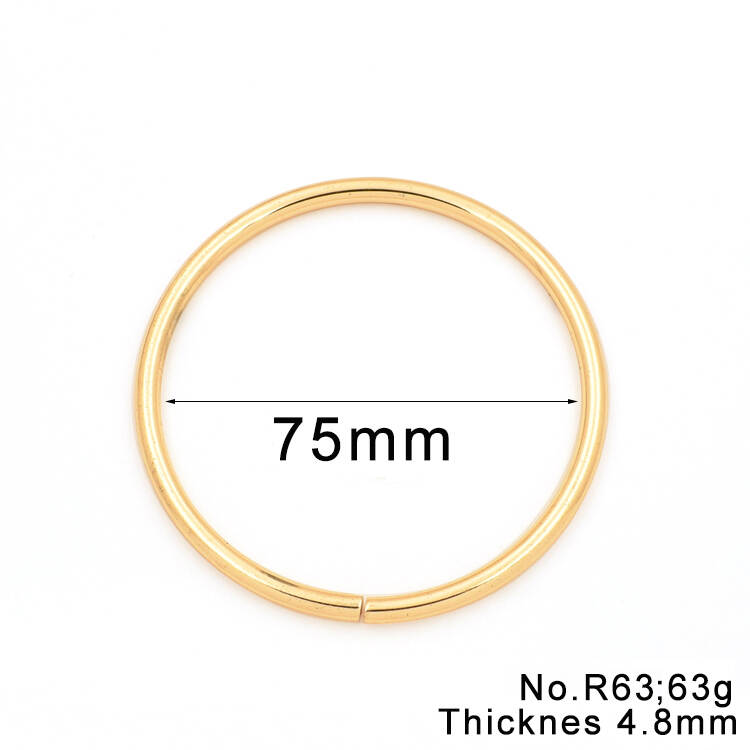 circular gold plated handbag decorative purse metal bag handles accessories