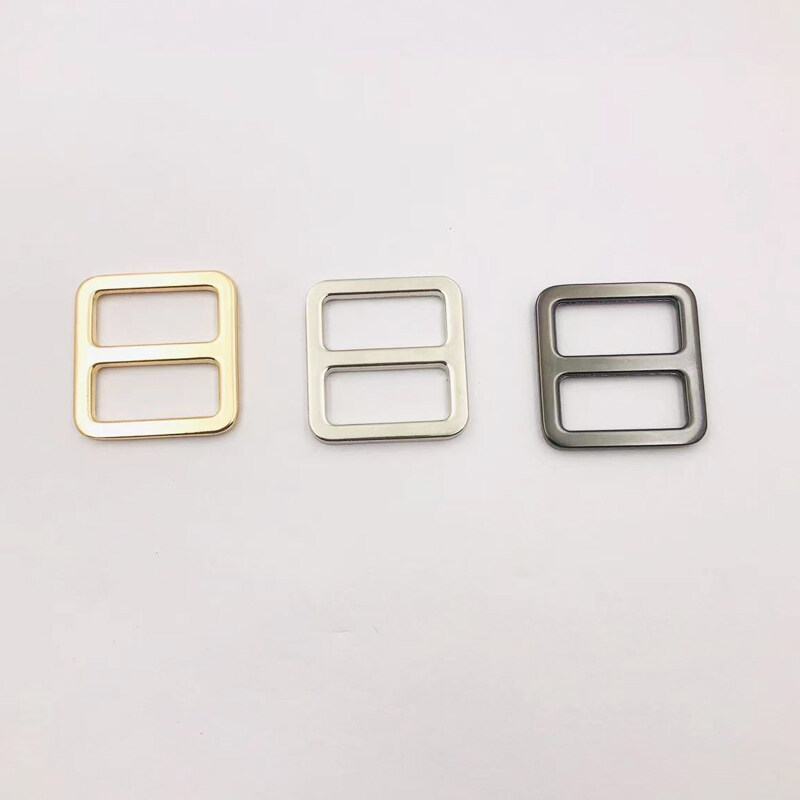 Metal Flat Wire Rounded Corner Rectangle Tri Glide Slide Buckle Zinc Alloy Webbing Adjustable Buckles For Bag Belt Accessories