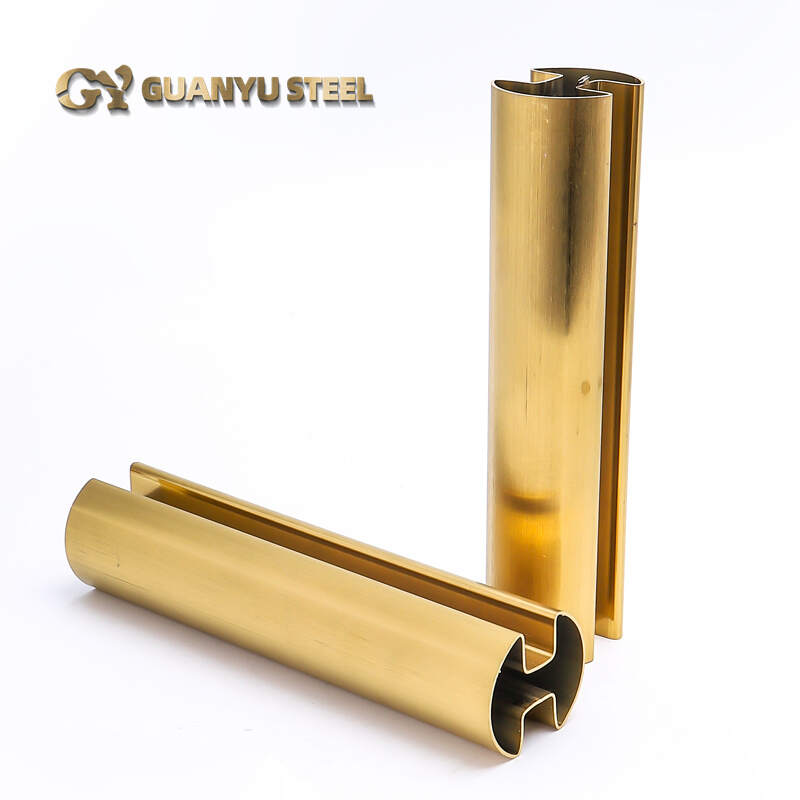 201 304 316 Stainless Steel Polished Golden Pipe