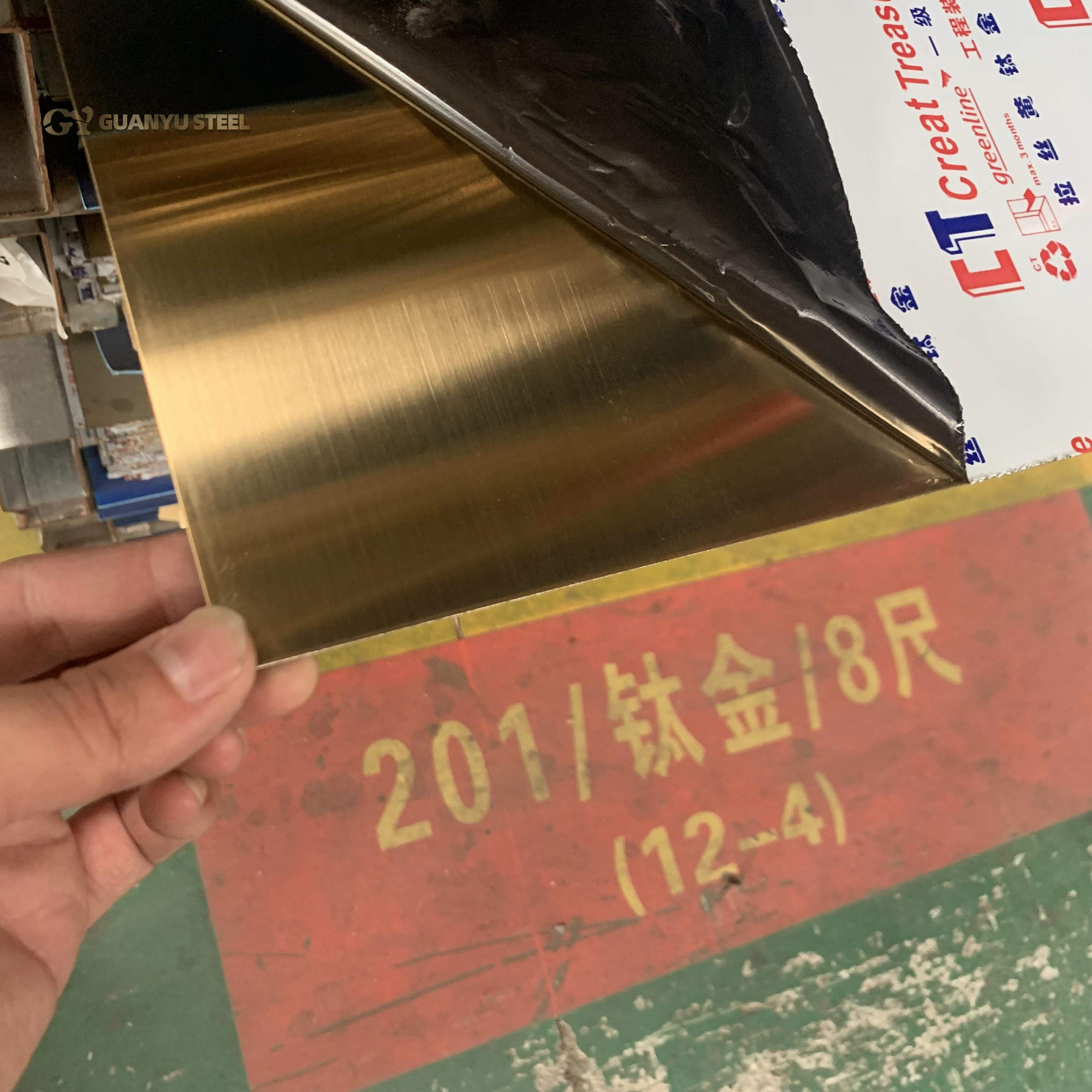 Stainless Steel Colorful Plates Mirror Gold Surface