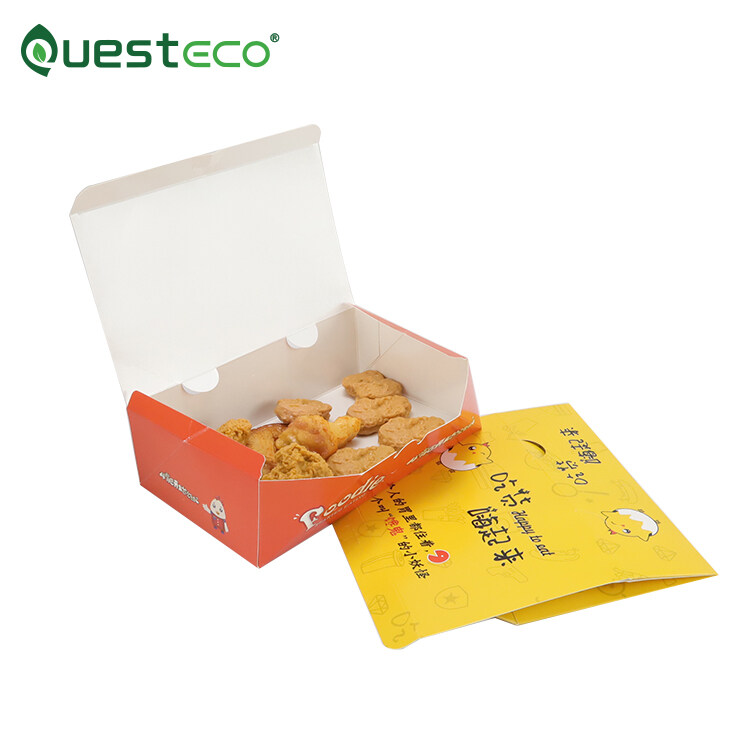 Disposable Ecofriendly Korean Price Paper Fried Chicken Box Fast Food Packaging Food Containers With Lid