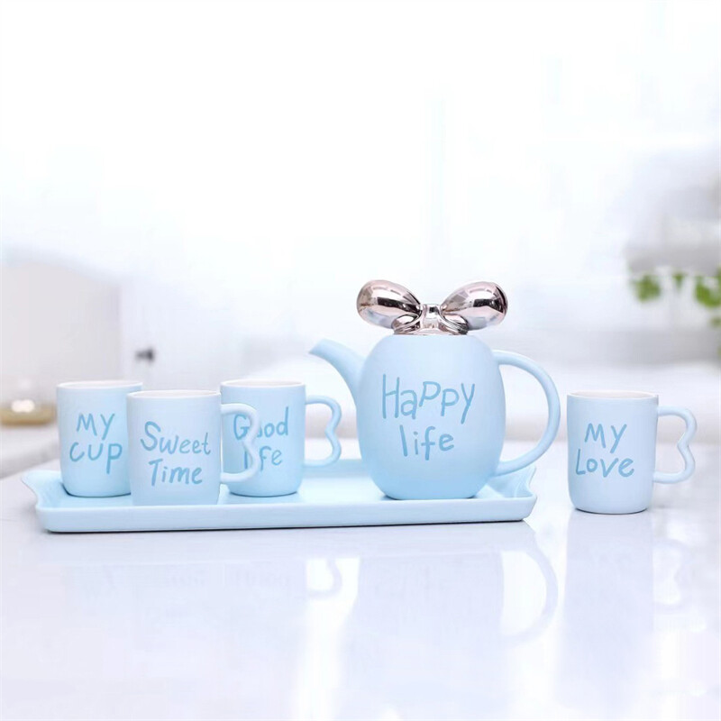 cute tea set,tea pot with cups,tea coffee set