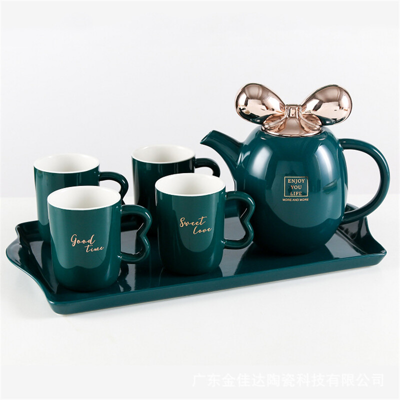 tea pot set for 4,tea plate set,tea tray set