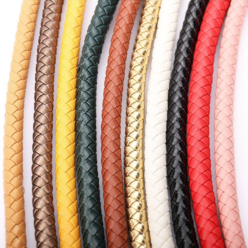 Pu Leather Braided Rope Shoulder Bag Straps Handbag Hardware Diy Accessories Metal Hook Buckle For Bags