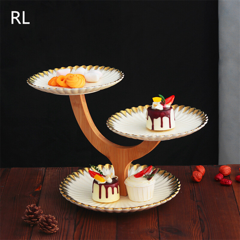 Light Luxury Cream/White Cupcake Tier Stand Dessert Tray