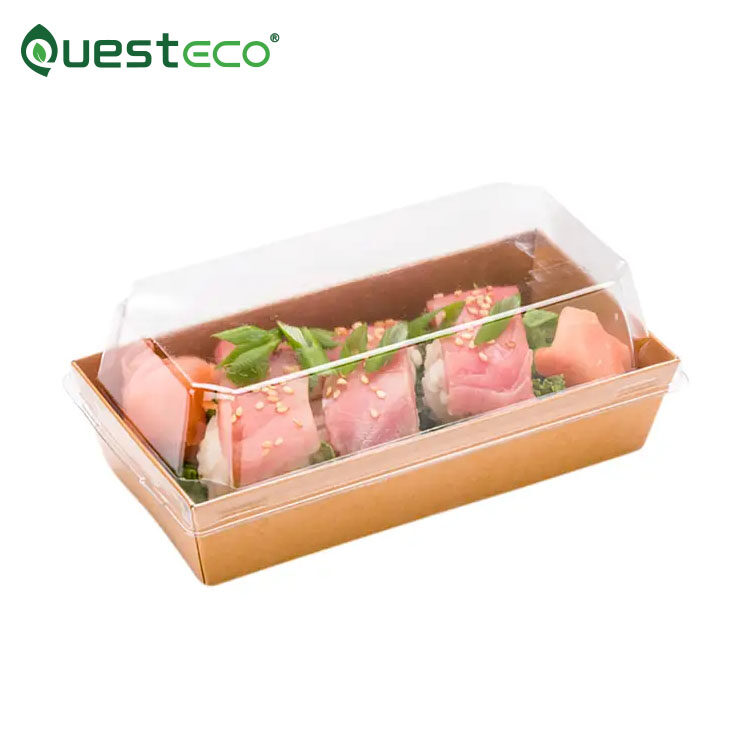 Christmas Season Promotion Ecofriendly disposable Party Food Container Dessert Sushi Packaging Takeaway Custom Sushi Box