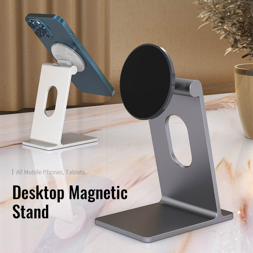 Suitable for Apple magsafe desktop magnetic holder iphone14 aluminum alloy magnetic mobile phone holder