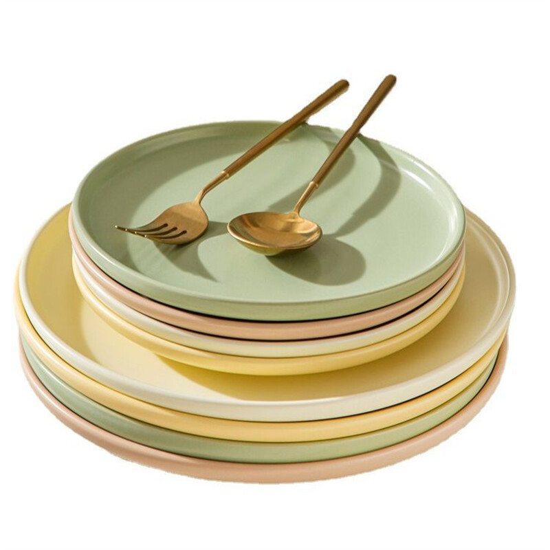 ceramic matte plates,colorful dinner plate sets,flat dinner plates