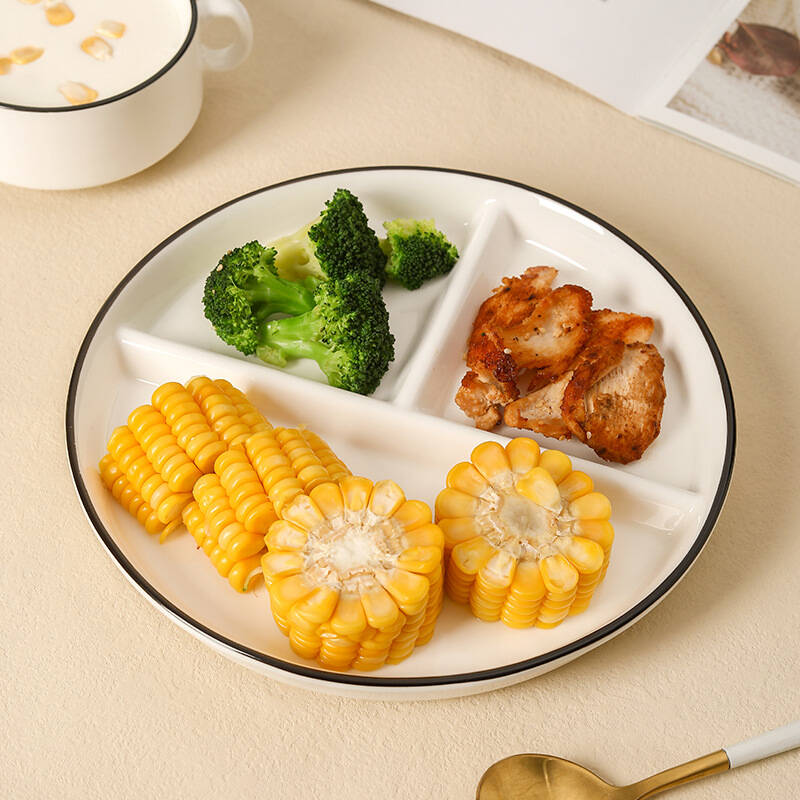 divided dinner plates ceramic,porcelain divided plates,ceramic serving plates