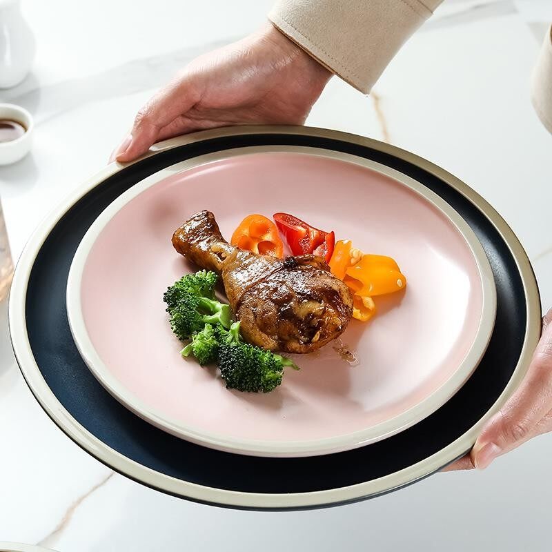 matte dinner plates,colourful dinner plates,wholesale porcelain plates