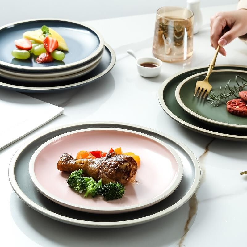 matte dinner plates,colourful dinner plates,wholesale porcelain plates