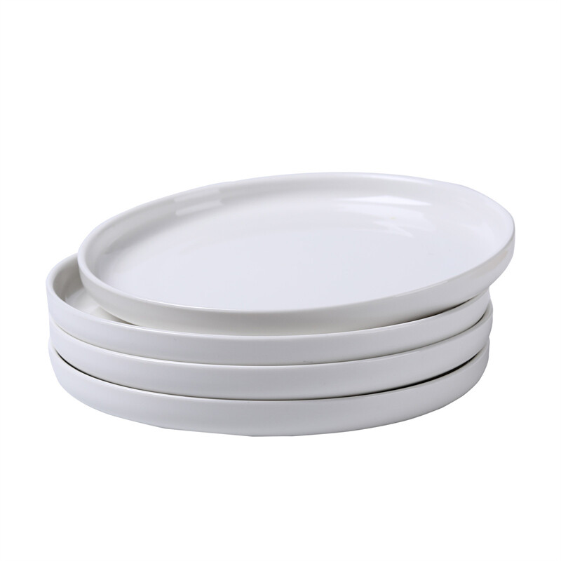 white modern plates,catering plates,flat ceramic plate