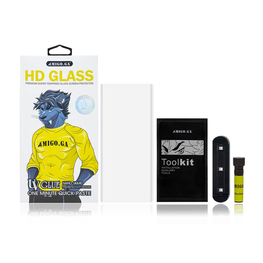 3D Curved Film UV Liquid Full Glue Tempered Glass Screen Protector For Samsung Galaxy