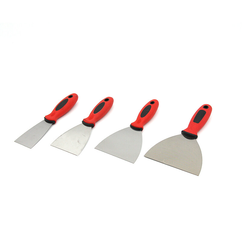 4-pack paint putty knife rubber handle 4-in-1 multi-function scraper stainless steel putty knife