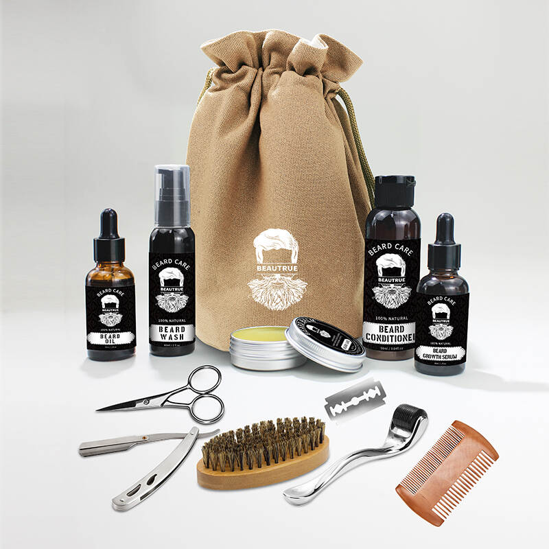 YOUR LOGO Ultimate Beard Collection Beard Care Set Beard Wash Beard Oil Conditioner Beard Growth Serum