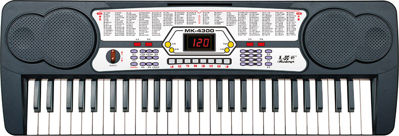 MK-4300 Factory Prijs 54 Key Electronic toetsenbord met 8 demonstratieliedjes