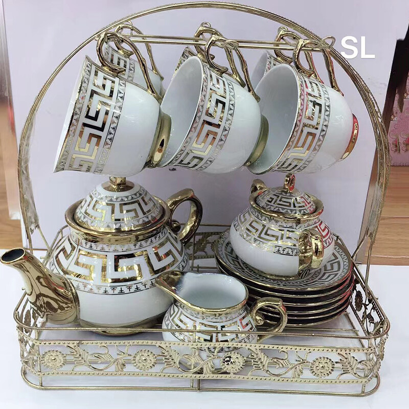 full tea set,elegant tea set,ceramic tea cup set