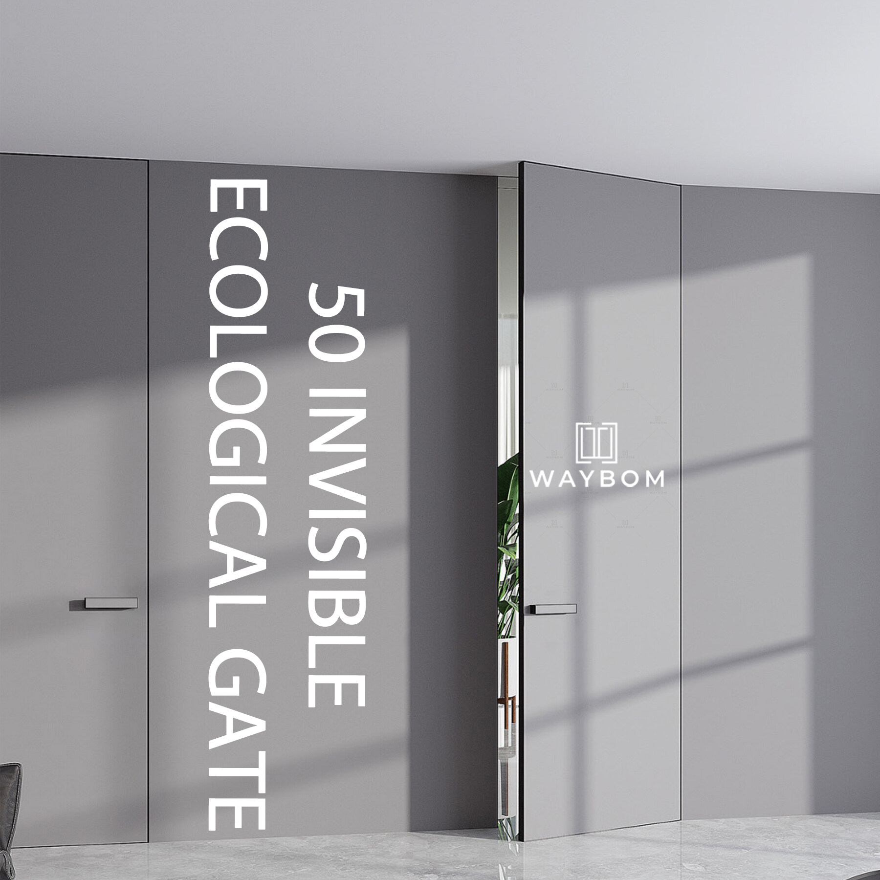 Latest Aluminium Eco/Invisible Doors  door frame can be 45/50/57mm.