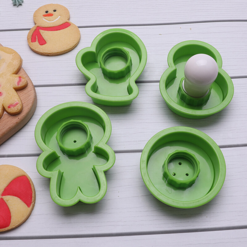 9pcs Christmas Cookie Stamp set, 3D Christmas Cookie Cutters, High-quality ABS Christmas Stamps Cookie Baking Stamp Press
