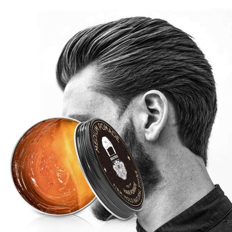 YOUR LOGO Hair Pomade Medium Shine Water Based Wax Like Flake Free Hair Gel Easy To Wash Out All Day Hold For All Hairstyles