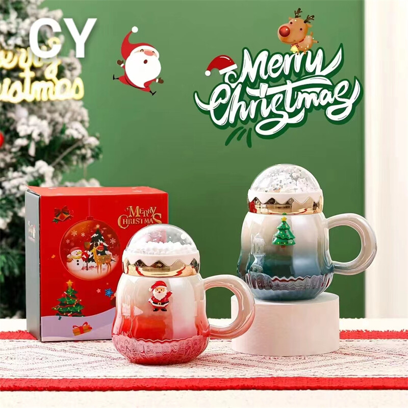 Factory Direct Cute Christmas Ceramic Mugs with Gift Box