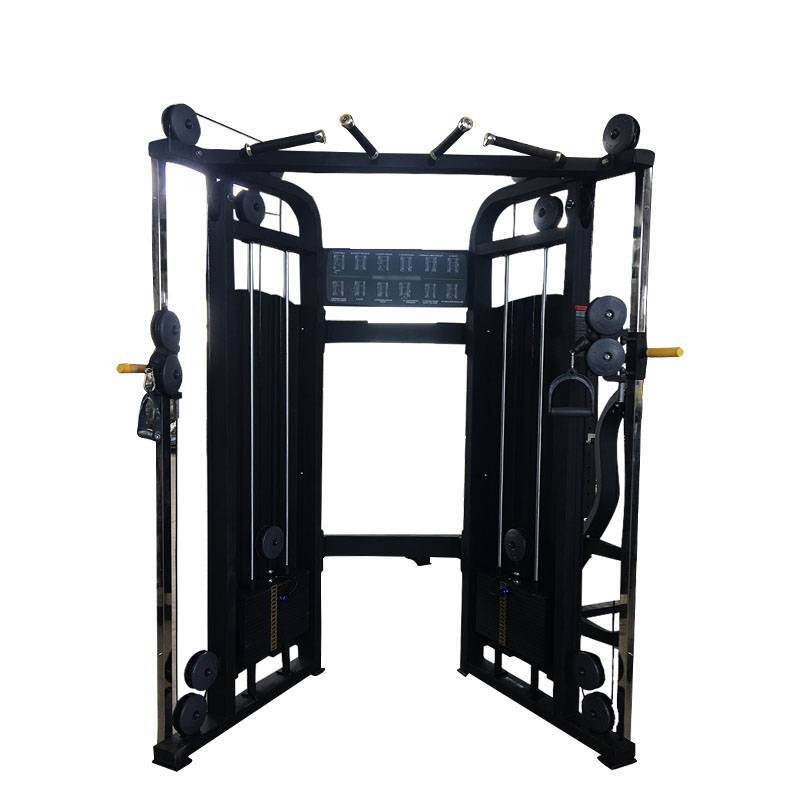 ZF-143 Commercial Strength Machine Dual Adjustable Pulley For Chest Gym Equipment Black Pin Loaded Fitness Device