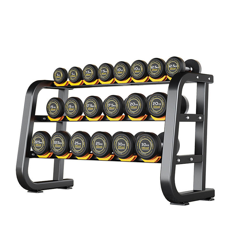 ZF-134 Commercial Gym Equipment Three-Layer Women's Hexagonal Dumbbell Rack 3 Tier Dumbbell Set Dumbbell Rack