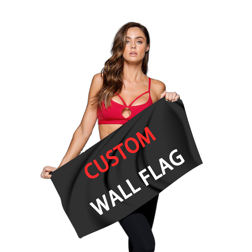 Customized logo large banner polyester oxford fabric sublimation hanging DIY suitable for indoor wall advertising activities