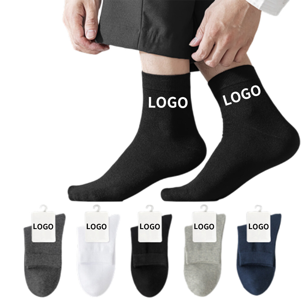 Factory OEM ODM Fashion Design Custom Logo Men's Socks Cotton High Quality Print Unisex