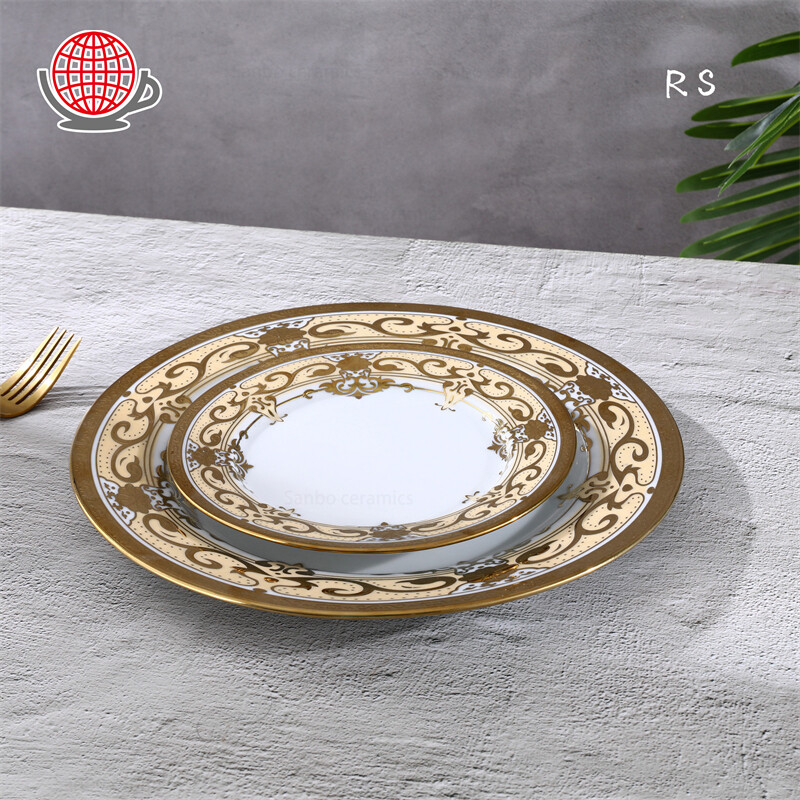 ceramic crockery wholesalers,beautiful dinnerware sets,white and gold dinnerware